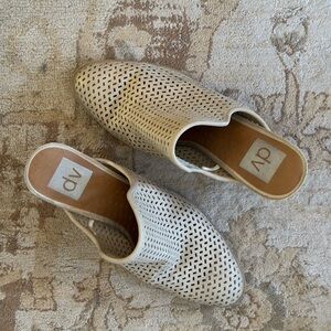 Dolce vita slide on mules with chunk heel